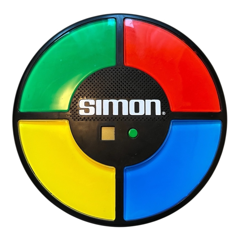 Vintage Simon Electronic Memory Game - Green Red Yellow Blue